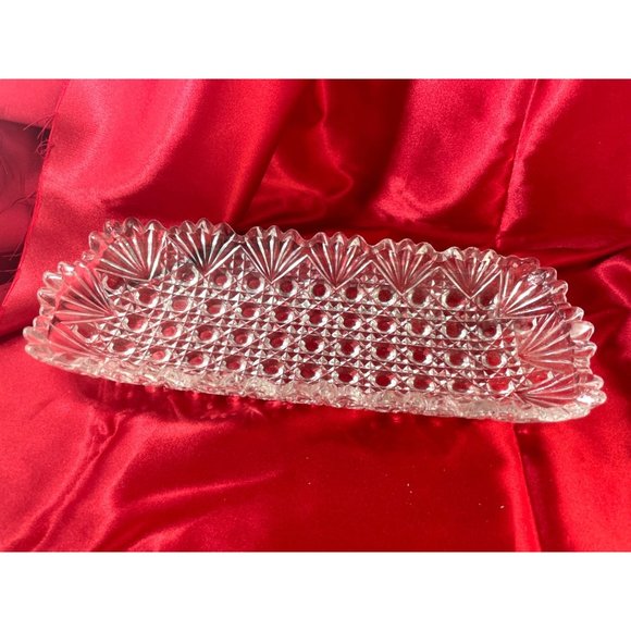 Early American Pressed Glass Celery Dish Antique Beautiful - Picture 1 of 5